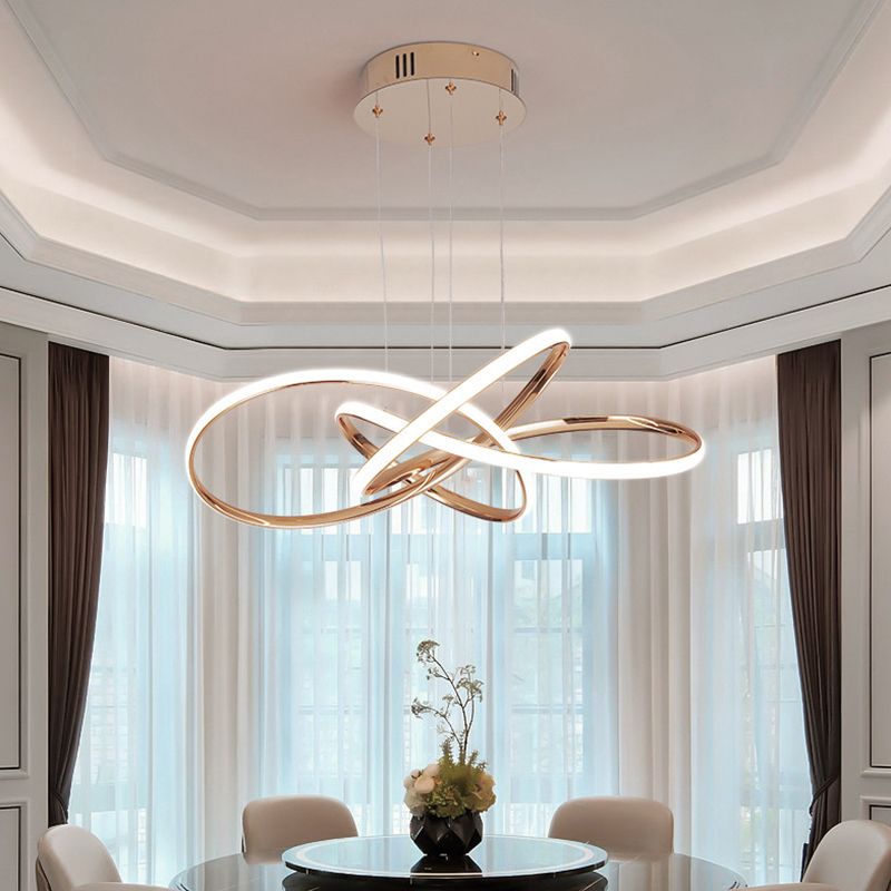 Forme linéaire Métal Pendre luminaire moderne 1 Lumière Lumière Lumière