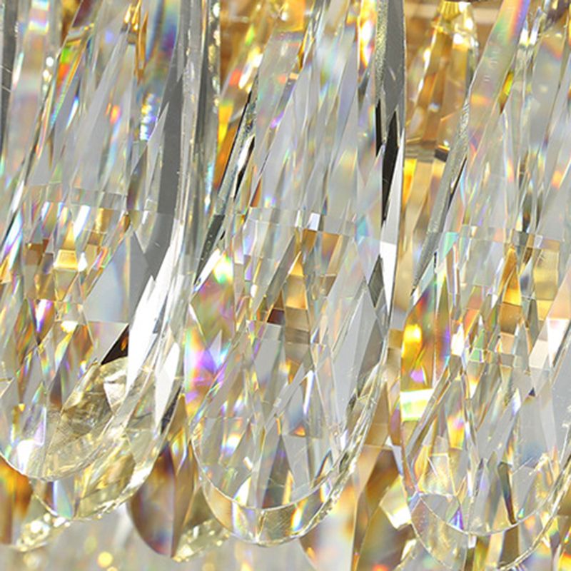 Crystal Oval Island Pendant Lights Modern Island Lighting 8 Light Island Ceiling Light