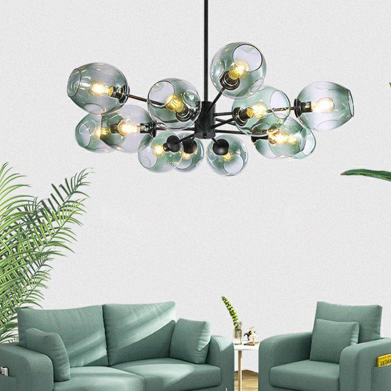 Contemporary Spherical Shade Pendant Chandeliers Glass Hanging Chandeliers