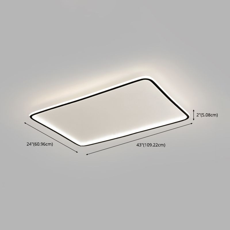 Plafonnier encastré en aluminium à montage encastré à LED minimalisme carré pour le salon