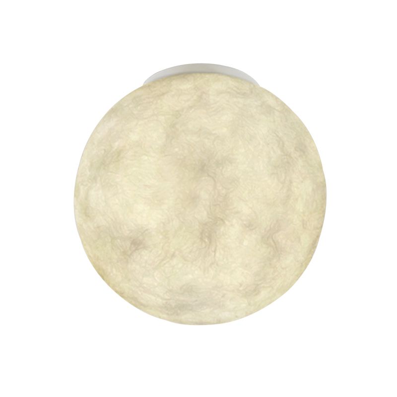 Lampe encastrée en verre, boule de lune, plafonnier moderne à 1 lumière blanche, luminaire pour balcon