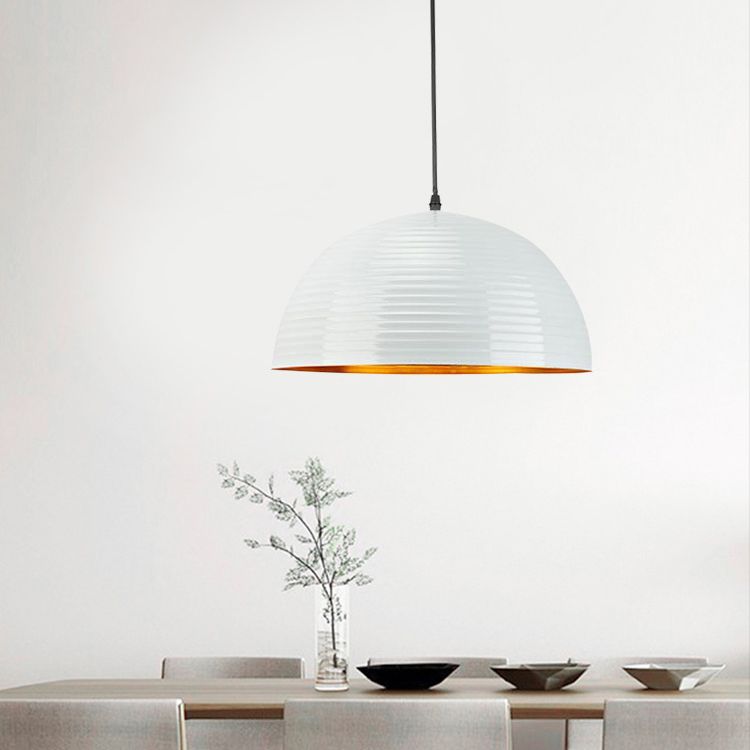 Lampada a sospensione a ciondolo a 1-bulba in oro industriale in alluminio interno appeso per il ristorante