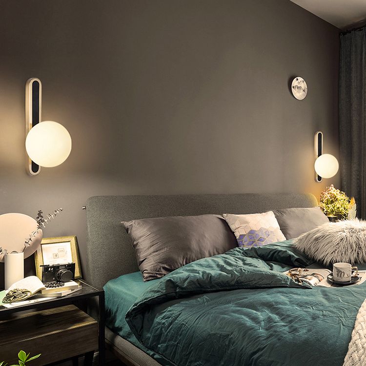 1 lampe à balle à balle en verre clair