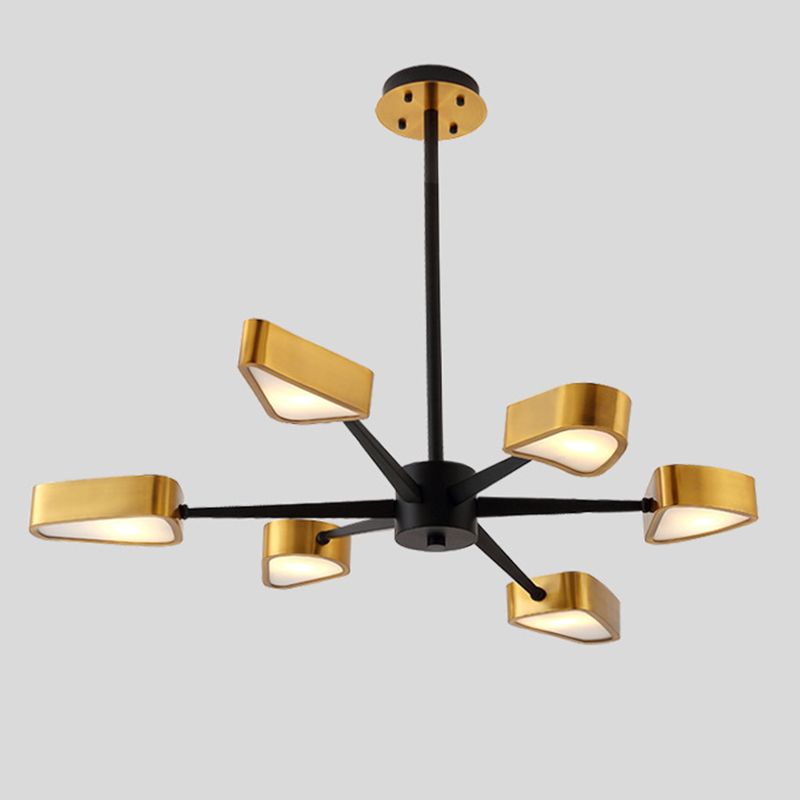 Lampada triangolare minimalista lampada da letto in metallo lampadario appeso in oro