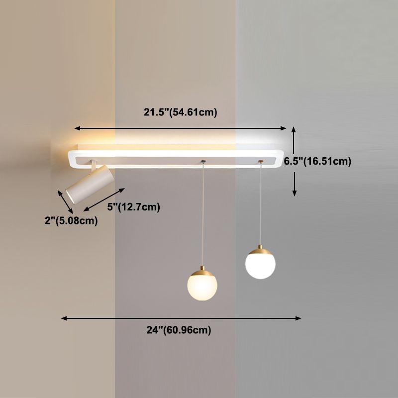 Zylindrische Form LED -Schiene Deckenlampe moderne Eisenspülhalterung für Esszimmer