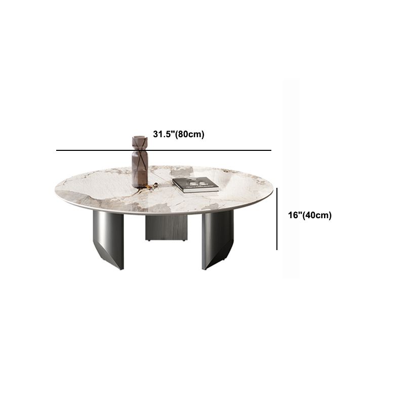 Slate Round Coffee Table Minimalist Coffee Table for Living Room