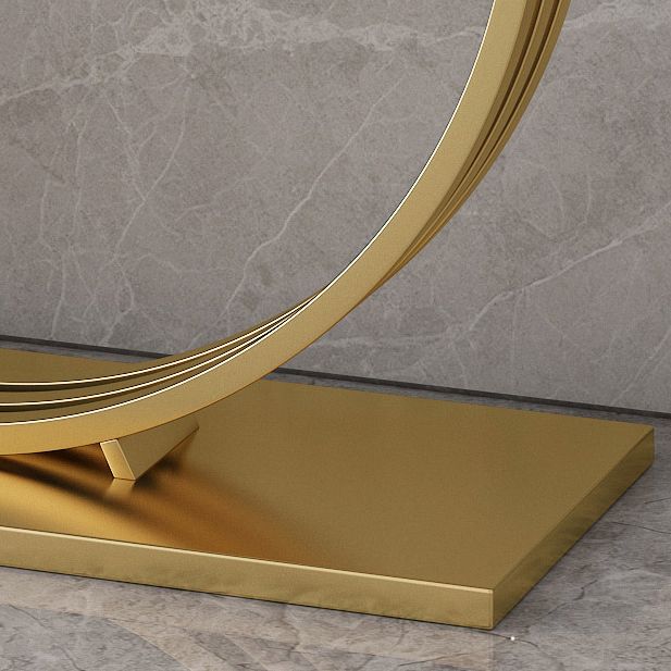 31.5-inch Tall Marble Console Table Rectangle End Table with Shelf