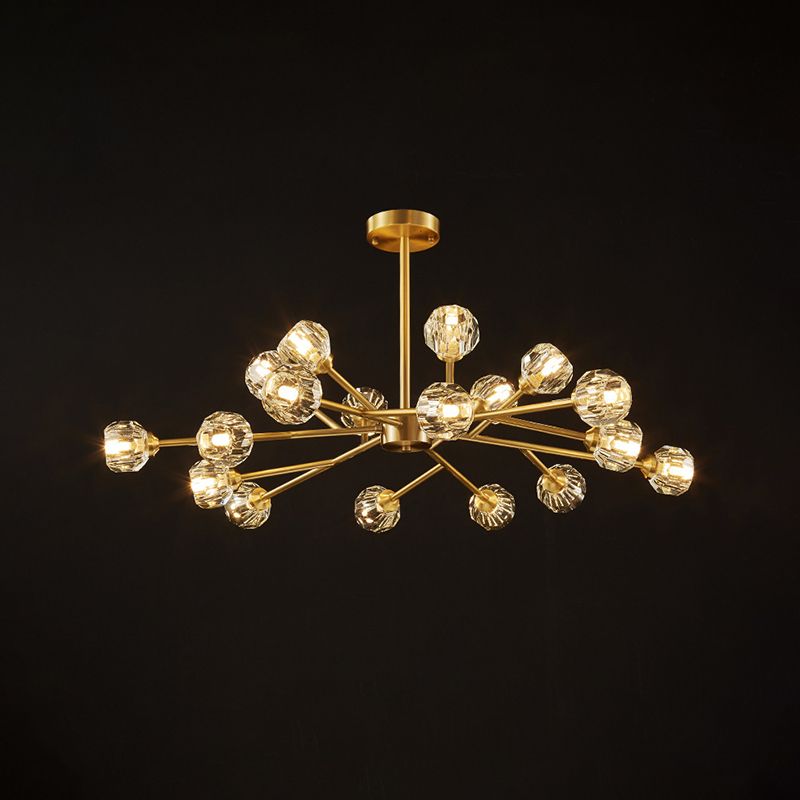 12-Light Metal Sputnik Chandelier,Black And Gold Available