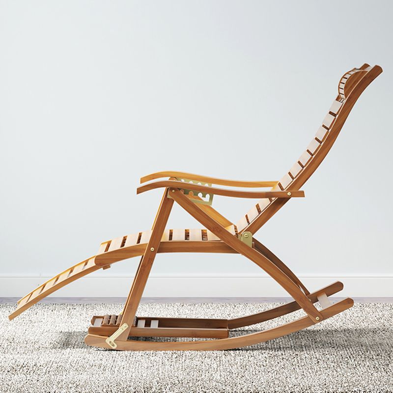 Modern Style Cushions Rocker Chair Spindle Rocker Chair with Bamboo Frame