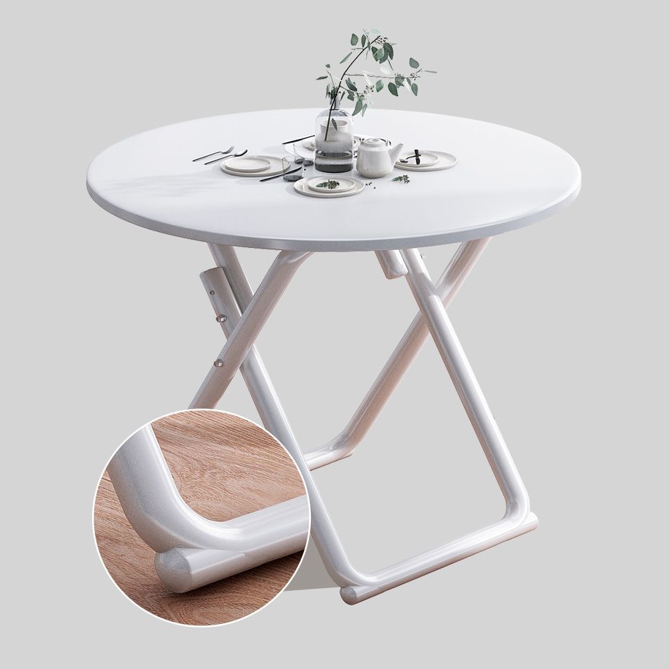 Modern Wooden Dining Room Set with Round Table Space-Saving Design Dining Table Furniture