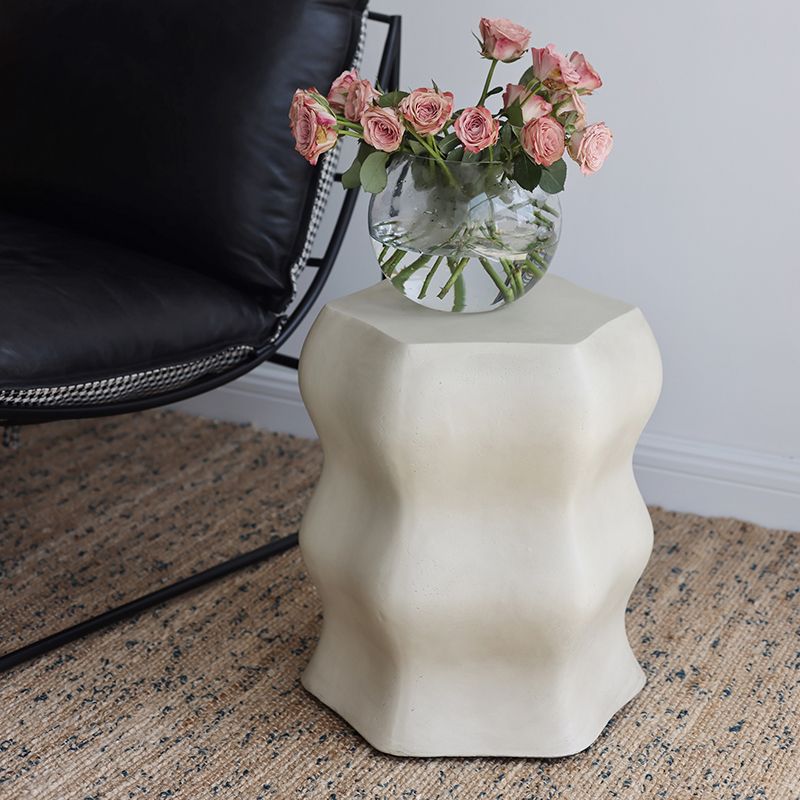 14.6" Wide Metal Block Side Table Geometric Sofa Side Accent Table