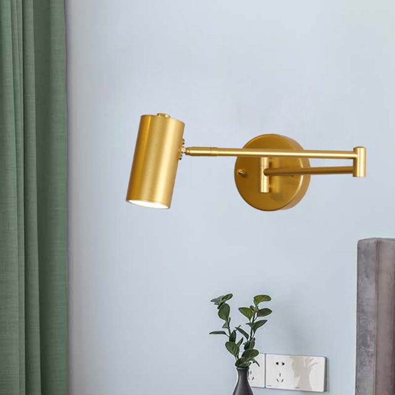 1 Licht geometrische Schattenwandbeleuchtung moderner Metallschwung Arm Leuchte