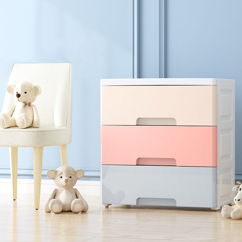 Contemporary Plastic Storage Cabinet With Drawer Non-Hanging Armoire