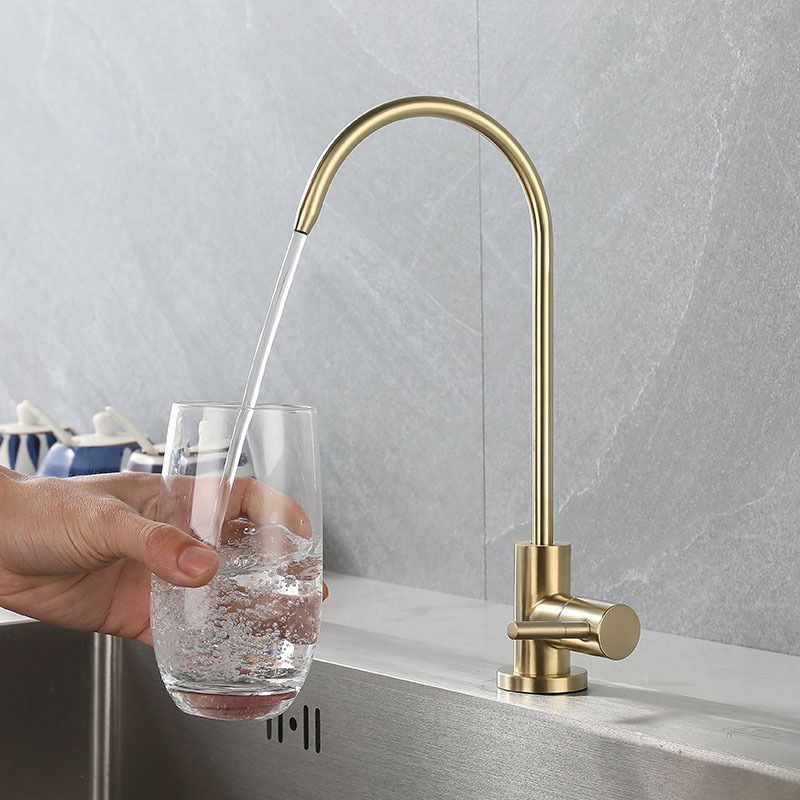 Contemporary Single Handle Kitchen Faucet Pull Down 1-Hold Bar Faucet with No Sensor