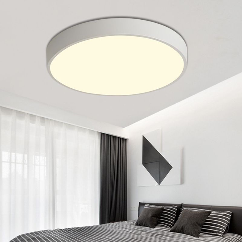 Plafonnier LED moderne et Simple, luminaire rond encastré pour chambre à coucher