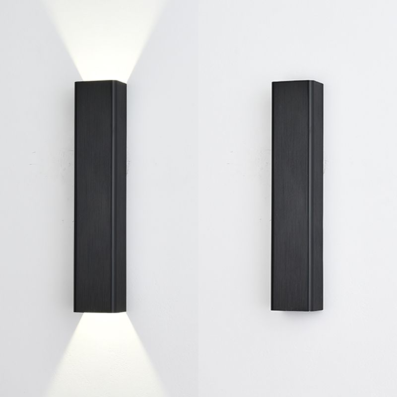 Square Shade Metal Murce Galce Modern Style 2 LICTES ÉCLAIRAGE MURD