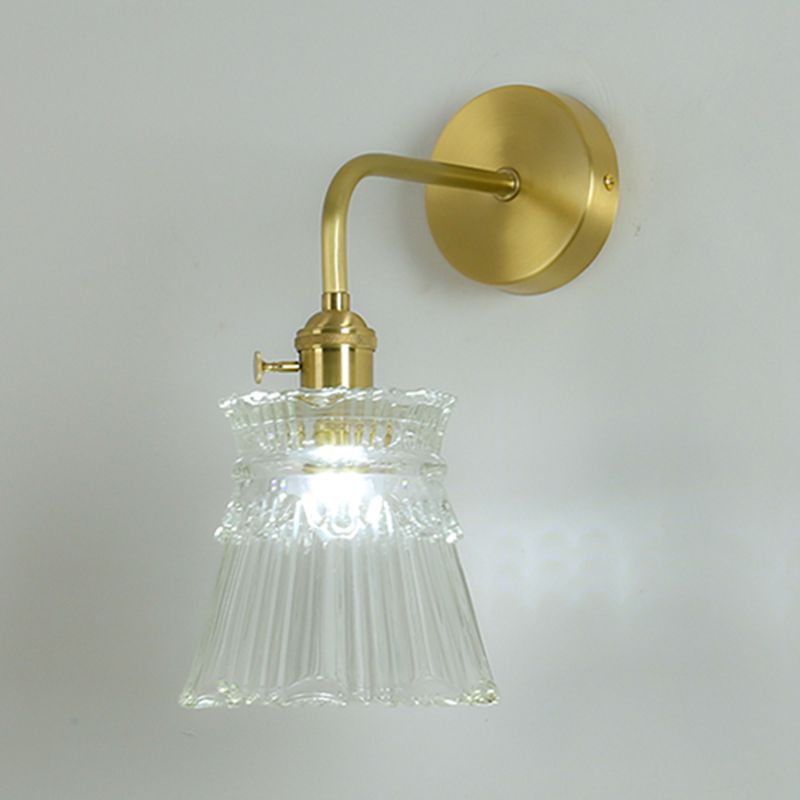 Geometrische Glas Wandleuchte moderne Stil 1 Lichtwandhalterung Leuchte in Gold