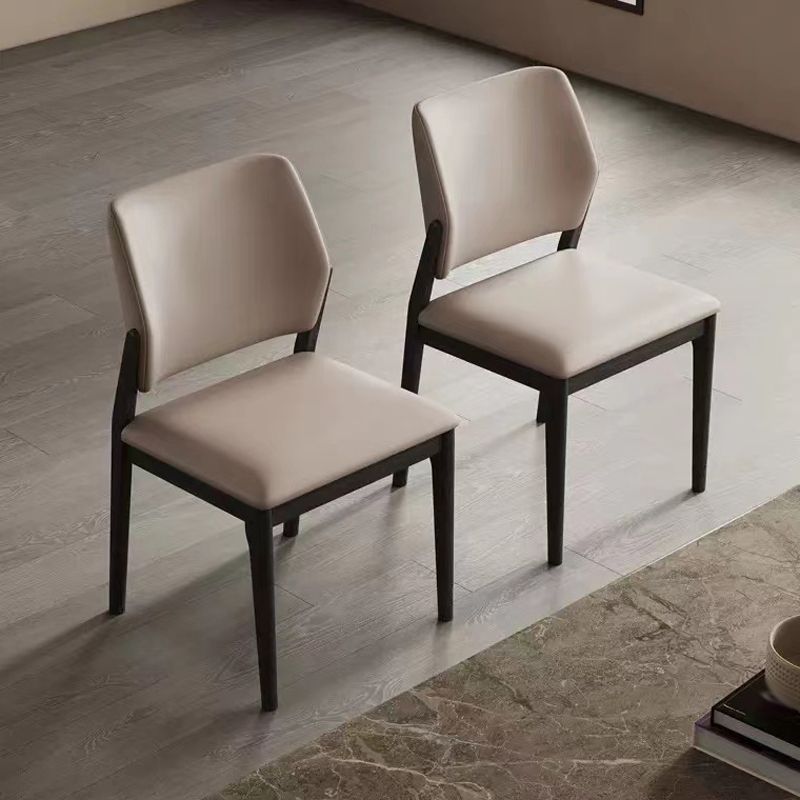 Open Back Dining Side Chair Industrial Solid Wood Dining Chair