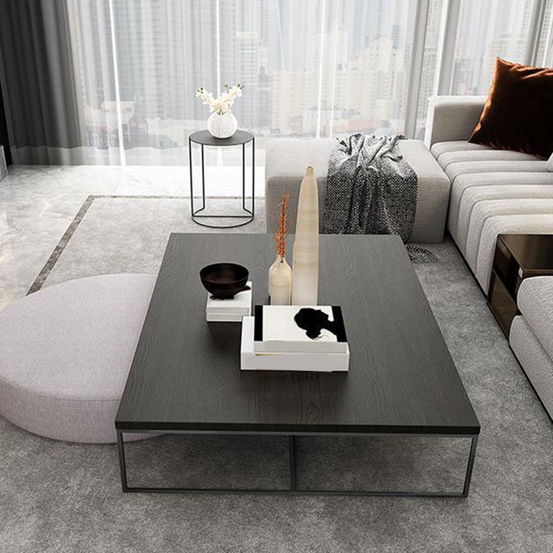 North European Wood Coffee Table Rectangle Frame Cocktail Table