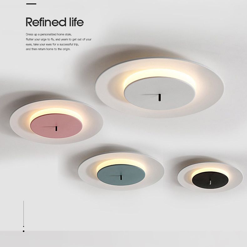 Cirkel Flush Light Fixtures Nordic Acrylic Ceiling Light Fixture voor Slaapkamer