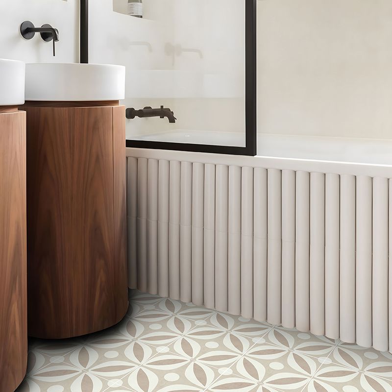 Square Stain Resistant Peel & Stick Tile with Pattern Single Tile for Backsplash Wall