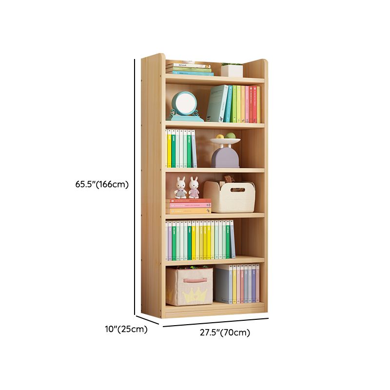 Scandinavian Standard Kids Bookcase Wood Book Stand Closed Back Double-Sided