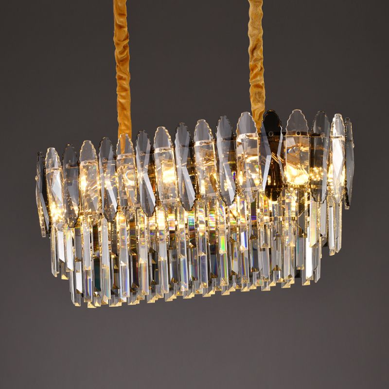 Geometric Pendant Lights Modern Crystal Pendant Lighting Fixture in Gold