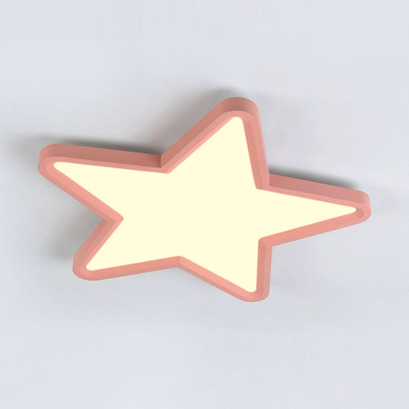 Modern Style Star Shade Ceiling Lamp Metal 1 Headed Ceiling Lighting for Living Room