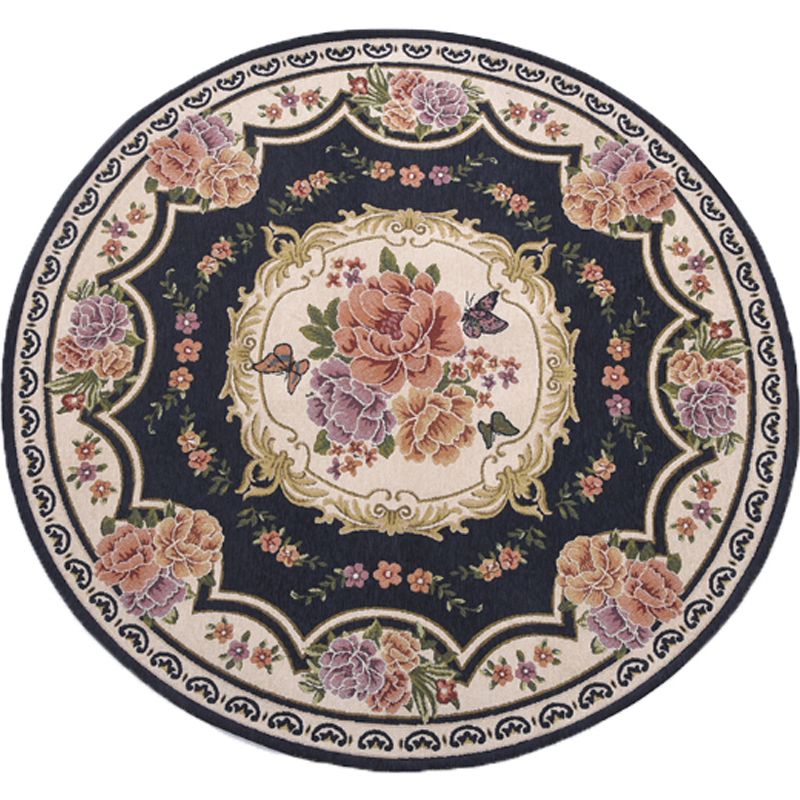 Vintage multi-kleuren bloemen tapijt synthetics americana tapijt niet-slip huisdiervriendelijk binnenvleed voor kamer