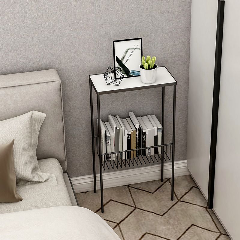 Contemporary 27.6" Tall 4 Legs End Table Rectangular Side Table