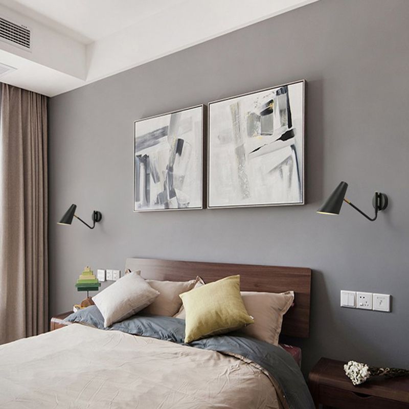 Cone Shape Metal Wall Light Modern Style 1-Light Wall Mount Lighting