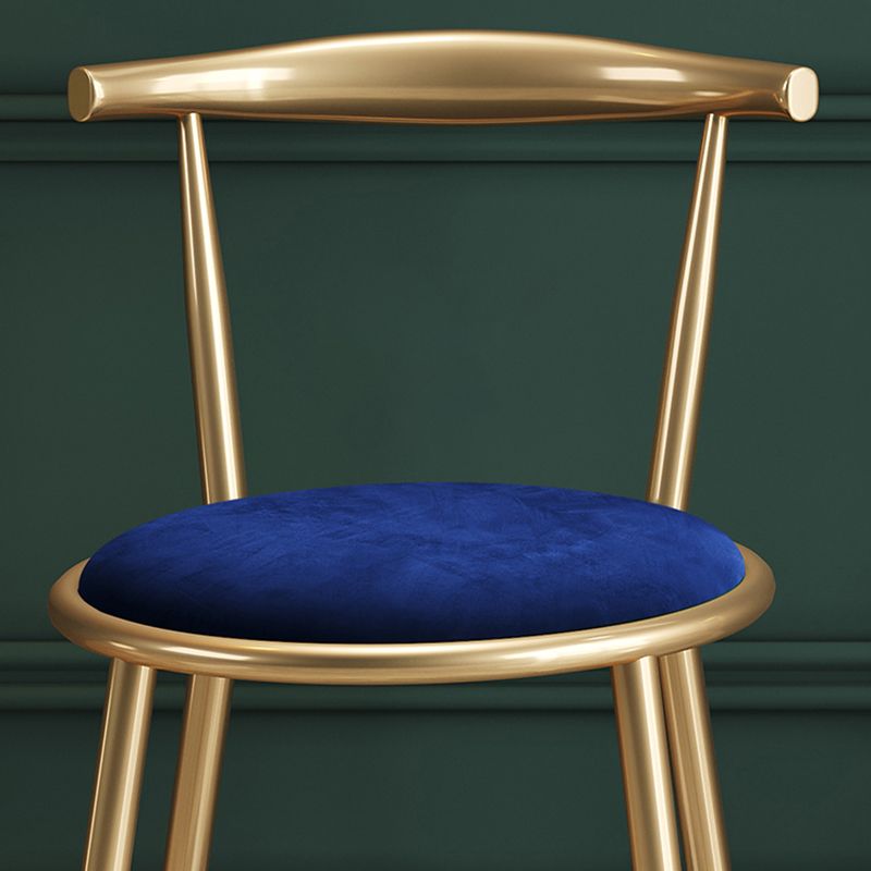 Glam Velvet Dining Room Chair Open Back Dining Side Chair for Restaurant Use