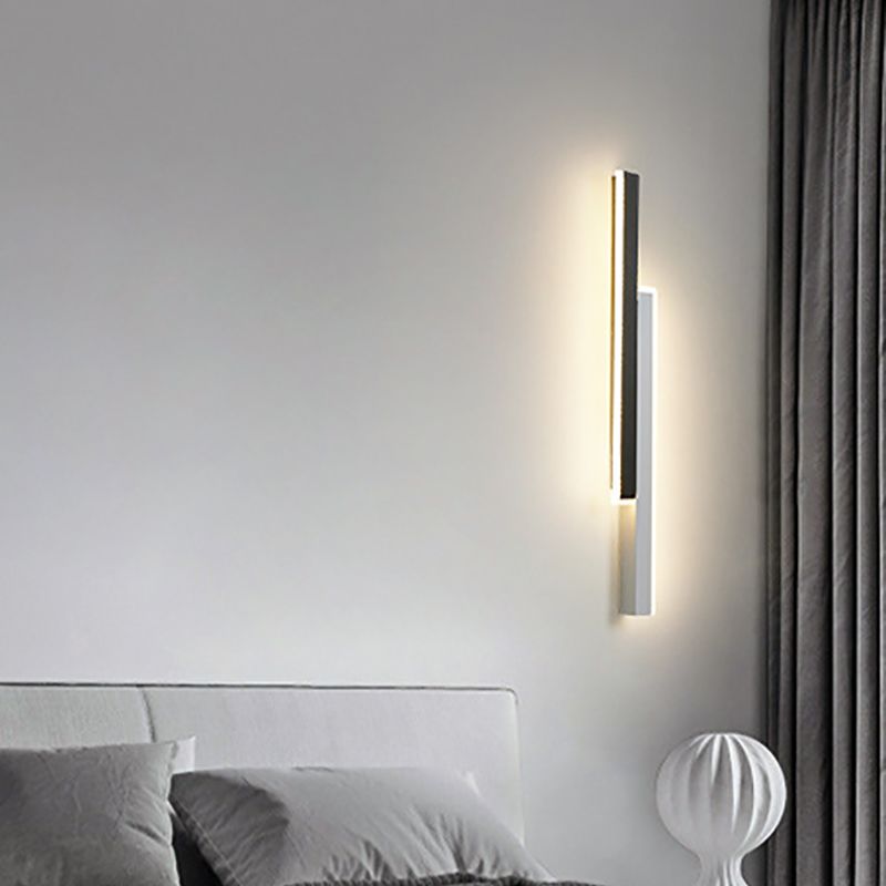 Modern White/Black Wall Mounted Sconce Linear Wall Light for Dining Room