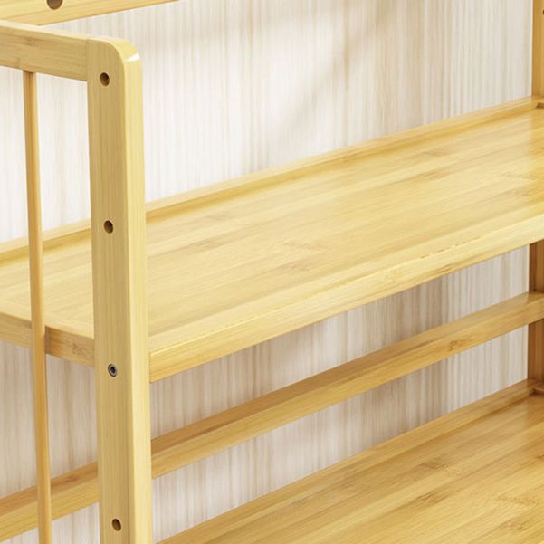 Modern Bamboo Etagere Bookshelf Bedroom Vertical Open Shelf Bookcase with Shelves