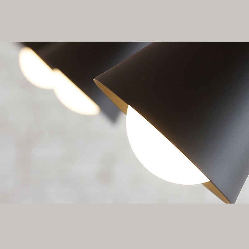 Nordic Modern Ceiling Track Lighting Cone Shaped Shade Solid Wood Spotlight for Living Room Background Wall and Clothing Store