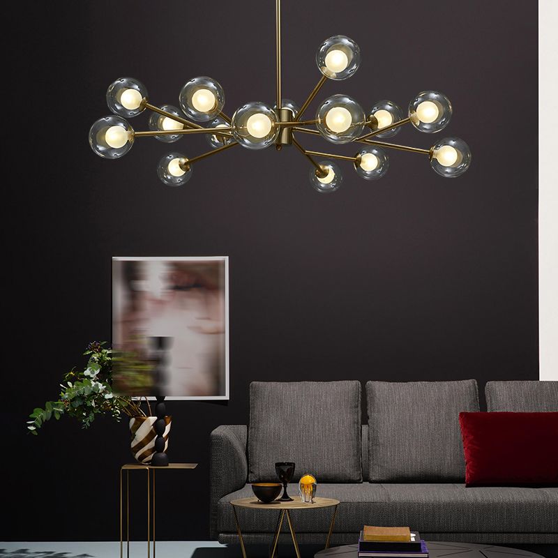 Modern Hanging Chandelier Lamp Global Glass Suspension Chandelier Pendant Light