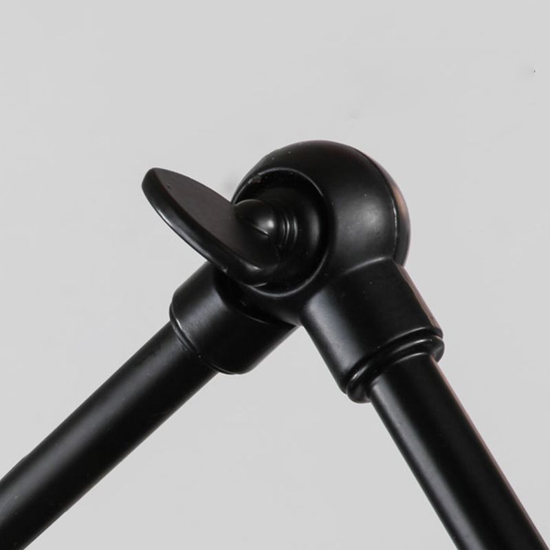 Adjustable Chandelier Pendant Light Industrial Style Black Metal Ceiling Hung Fixture