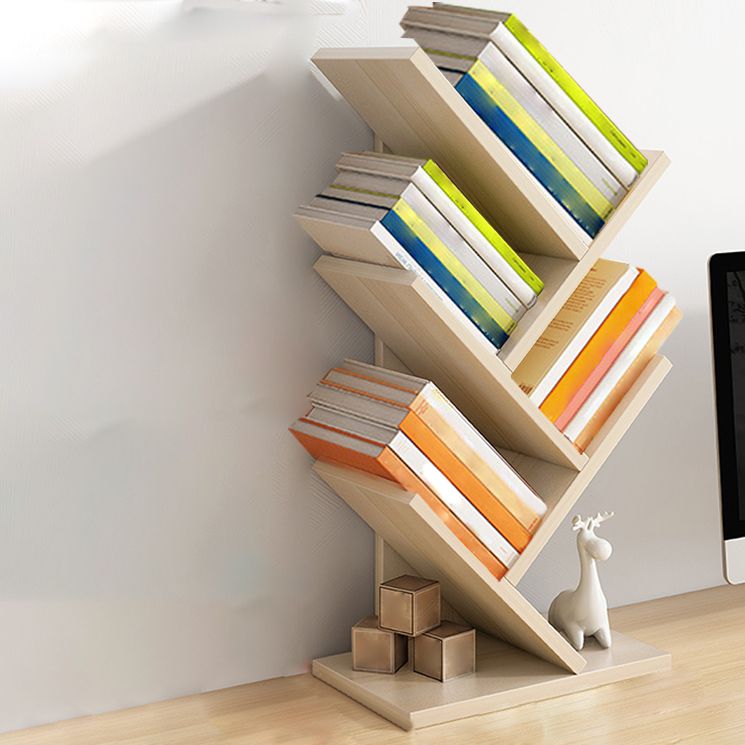 Modern Closed Back Style Bookshelf Engineer Wood Bookcase for Home