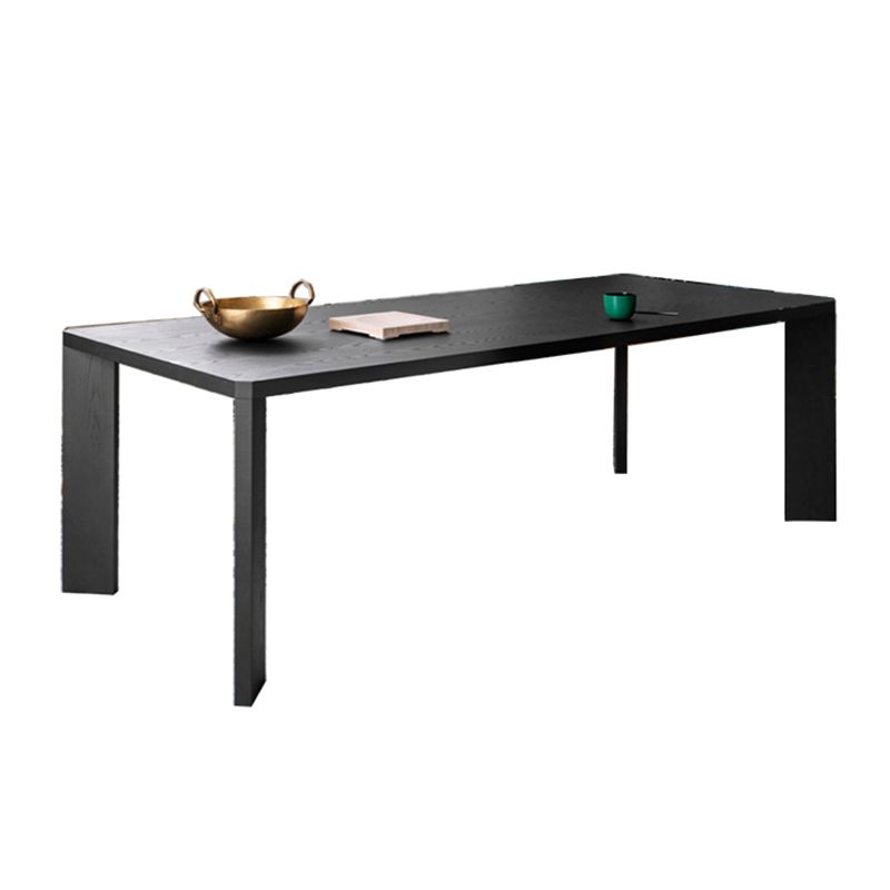 Solid Wood Modern Rectangle Table Wood Top Dining Table with 4 Legs