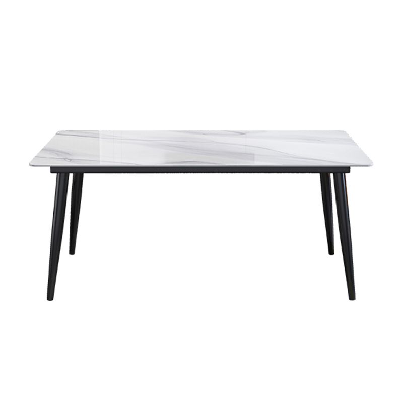 Table à manger en pierre industrielle industrielle table rectangle de base en acier en carbone pour la maison