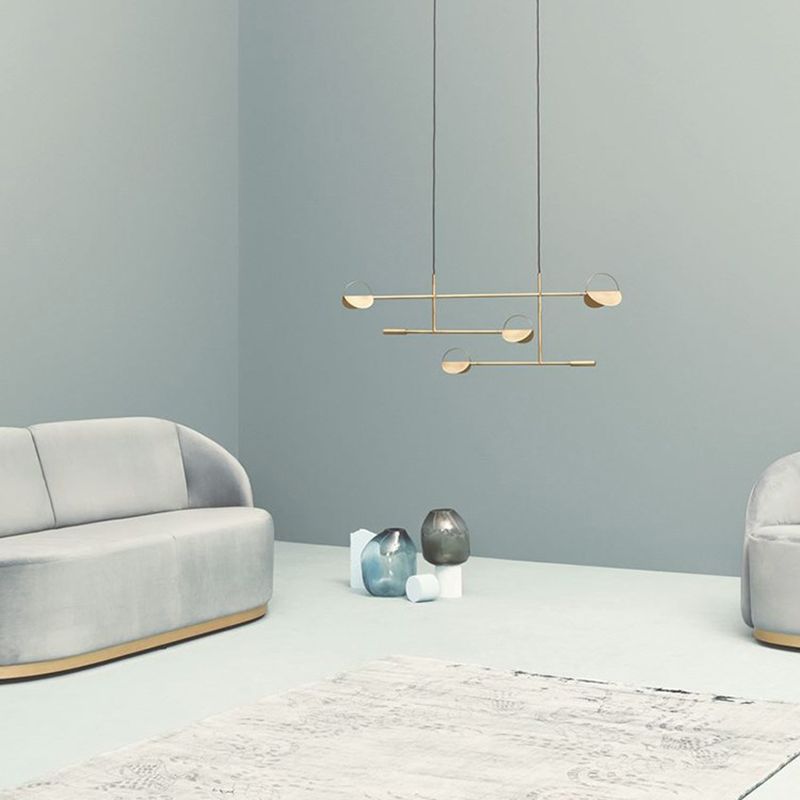 Modern 4-Light Kitchen Island Lighting Golden/Black Island Pendant Lighting