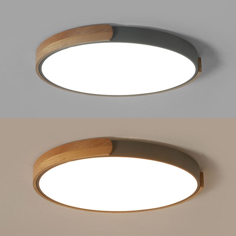 Modern Style 1-Light Flush Mount Light Fixtures Cylinder Metal Flush Ceiling Led Light Fixture