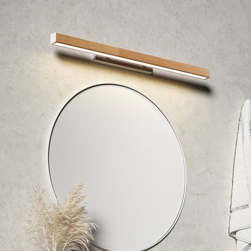 Linear Vanity Lighting Modern Style Wood 1 Light Vanity Wall Sconce