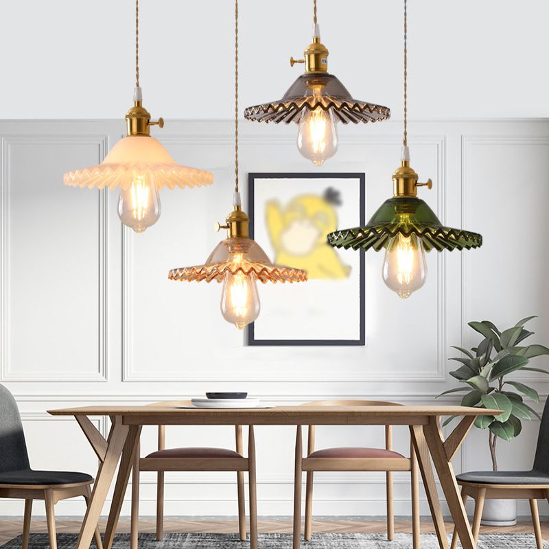 Moderne stijl potbedekking hangend glas 1 lichthangende lamp voor binnenruimtes