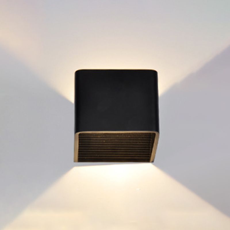 Luces de pared cuadradas de aluminio Moderno 1 cabezal de montaje en la pared para dormitorio