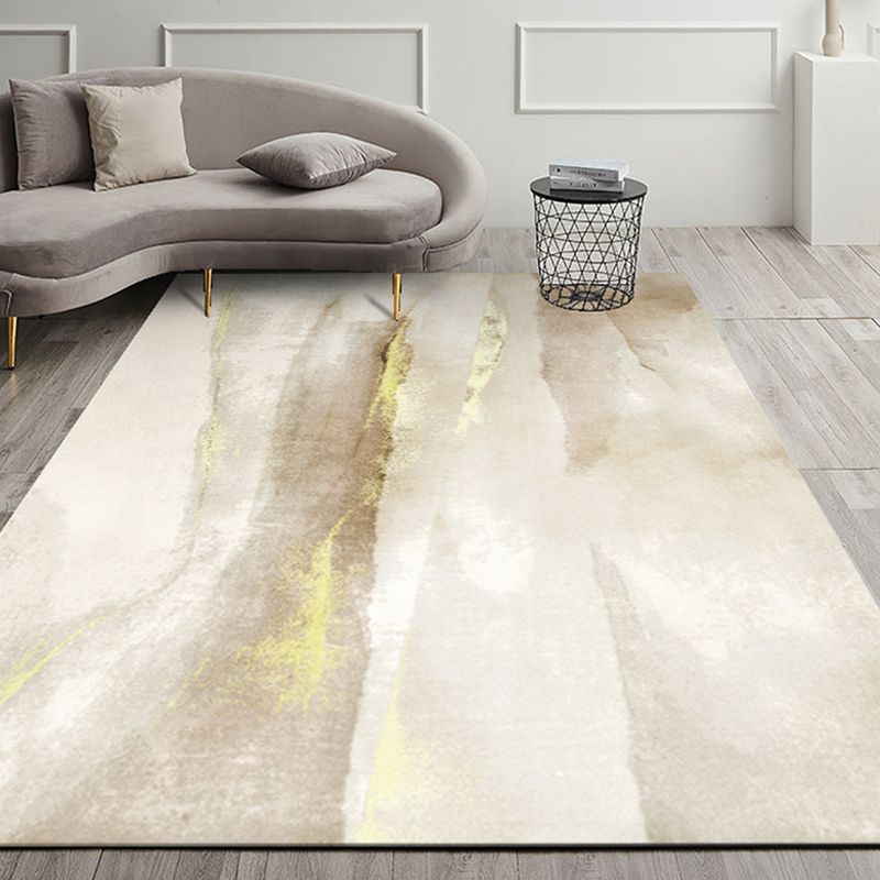Modern Graphic Pattern Rug Polyester Area Carpet Stain Resistant Indoor Rug for Living Room