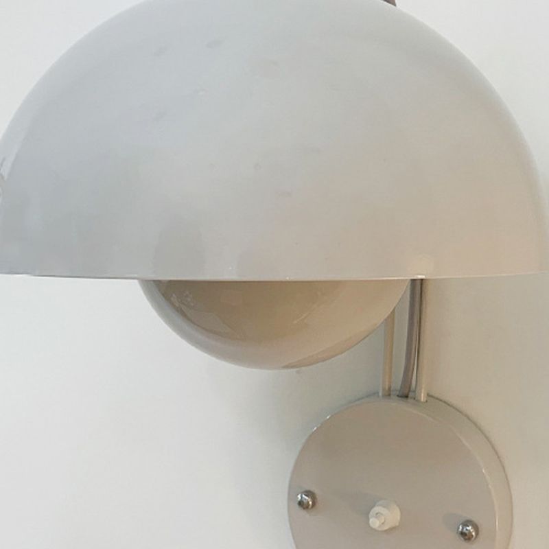 1-Light Wall Lamp Macaron Style Wall Mount Lamp with Metal Shade for Aisle