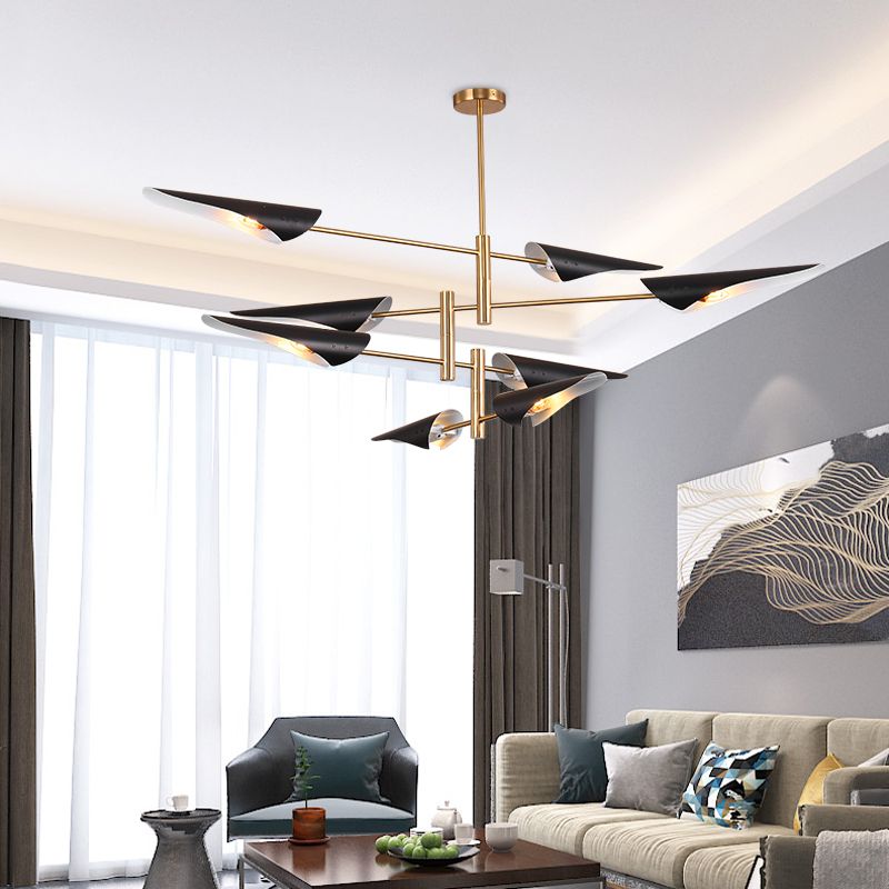 Nordic Style Metal Chandelier Geometric Shape Chandelier Pendant Lamps for Living Room