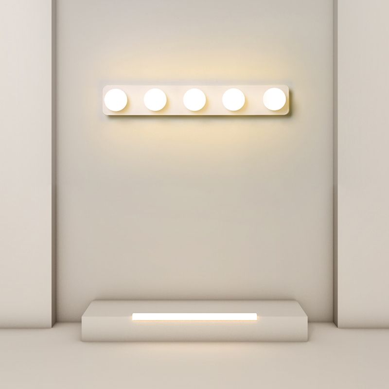 Modern Rectangle Shape Vanity Light with Acrylic Shade for Powder Room Washroom