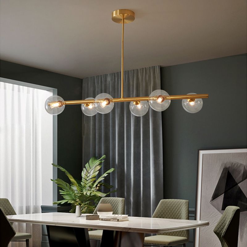 Orb Island Lighting Freeture Minimalist Glass Lampadario Apparecchio di illuminazione per sala da pranzo